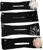 CRILSTYLEO 4pcs Silk Flower Hair Accessories Flowers Scrunchies Maker Floral Design Dotted Bun Maker Hair Accessories for Women Buns Women Lazy Roller for Simple Curler Donut Curler Yarn