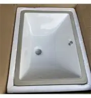 James Martin Rectangular Undermount Lavatory Sink Flat Base White - SNK-RF-WHT