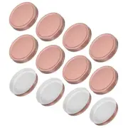 12Pcs Tinplate Canning Lids with Label for Regular Mason Jar Rose Gold(86mm)