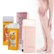Wax Roller Kit For Hair Removal, Roll On Wax Warmerkit With 2 Honey Wax Cartridge/100pcs Wax Strips, Honey Roller Waxing Kit For Men Women p