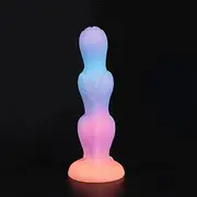 ZJPOJPH Silicone glowing anal dildo dragon dildo powerful suction cup