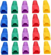 TEHAUX Ethernet Cable Covers 100pcs Boot Covers for Cat5/6/7 Connectors Protection User-Friendly Design