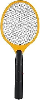 Electric Bug Zapper Racket Battery Operated Fly Swatter Zap Mosquito Tennis Handheld Fly Killer with 3-Layer Safety Touchable Mesh forr Indoor Outdoor Travel Camping (Yellow)