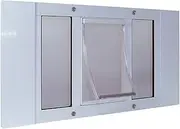 Ideal Pet Products 33SWDXL Aluminum Sash Window Pet Door, X-Large/10.5" x 15", White