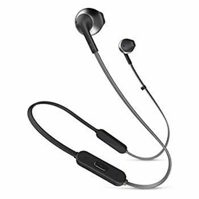 Jbl T205Bt Wireless In-Ear Headphones With 3 Button Remote And Microphone Black