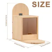 Squirrel Feeder Wood Squirrel Feeder House Cute Chipmunk Feeder Compact AU+