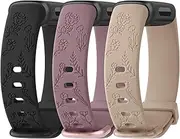 3 Pack Elastic Nylon Bands for Fitbit Sense Bands & Fitbit Versa 3 Bands Women Men, Skin-friendly Soft Breathable Replacement Band for Fitbit Versa 3 & Fitbit Sense