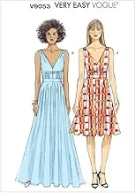 Vogue 9053 Misses' Deep-V Dresses Sewing Pattern - Size 6-8-10-12-14