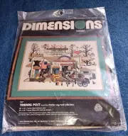 Dimensions Vtg Charles Wysocki Crewel Kit TRADING POST SEALED 1980 NOS Wool
