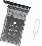 SIM Card Tray Replacement for Samsung Galaxy S24 S921U S921U1 / S24 Plus S926U S926U1 Dual SIM Card Tray with eject pin (Titanium Black)