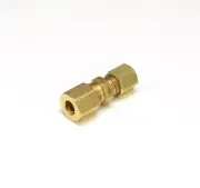 1/4- 3/16 OD Compression Copper Tube Union Straight Joiner Fitting Air Gas Water