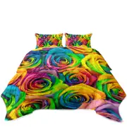 Rainbow Roses Coverlet