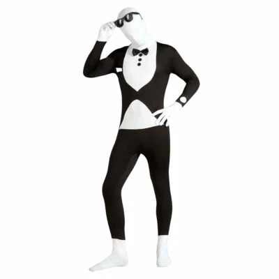 Tuxedo - 2nd Skin Full Body Spandex Zentai Jumpsuit Adult Unitard Costume 880518