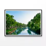 Lake Reflecting the Sky View Print 100% Australian Made 120x90cm (Poster)