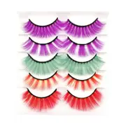 Nevenka 3D False Eyelashes Colored Thick Lashes for Performance Halloween-7
