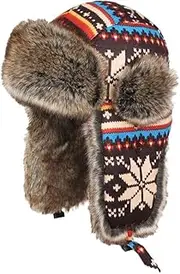 [TOPofly] Ear Flap Hat, Trapper Hat Cold Proof Winter Ski Hat Pilot Ear Flap Cap Warm Windproof Hat, Winter Warm Cap