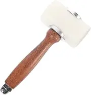 UTHCLO 1pc DIY Leather Carving Hammer Nylon Mallet with Wood Handle for Leather Crafting Engraving Printing Durable Versatile Tool for Professionals and Amateurs
