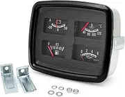 Car Heads Up Display 4 in 1 Car Auto Gauge Fuel Level Water Temp Oil Press Voltmeter Ammeter Water Temp Gauge Multifunction Instrument Panel Digital Speedometer