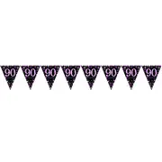 Pink Celebration 90 Prismatic Plastic Pennant Banner