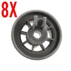 8X Dishwasher Lower Basket Wheels For BAUMATIC BHD45 Bottom