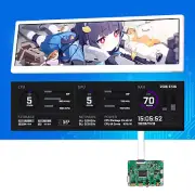 12.6 inch NV126B5M LCD 1920*515 For PC Case DIY Hyte Y60 Aida64 CPU GPU Monitor
