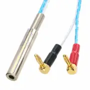 6.35mm 1/4" TS jack to bananas Elbow plug Audio amplifier speaker cable 1~16FT