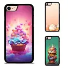 cupcakes charming pink For iPhone XS 11 12 13 14 15 16 Pro Max Plastic TPU Cover