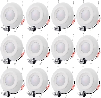 12 Pack 5/6 Inch LED Disk Light, Dimmable Surface Flush Mount LED Ceiling Light,