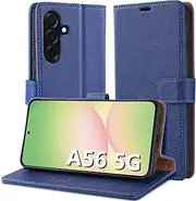 Hianjoo Case Compatible with Samsung Galaxy A56 5G 6.7", A56 Case Premium Protective Cover Wallet Card Flip PU Leather Phone Case Replacement for Samsung Galaxy A56 5G, Blue