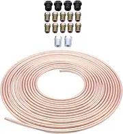 1 Set Brake Hose Vehicle Brake Line Wire Ferrules Cars Plug Brake Tube Aluminum Tube Connector Auto Brake Tubing Coil Cable Repair Kit Car Brake Line Brake Line Kit Golden Nickel