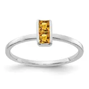 14k White Gold Citrine Ring