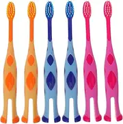 Ipetboom 6 Pack Kids Toothbrushes Bulk Set of Soft Bristle Cartoon Deer Brush for Toddlers