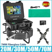 10.1" IPS 1080P Screen Pipe Sewer Drain Inspection Camera 7mm Cable Keyboard DVR