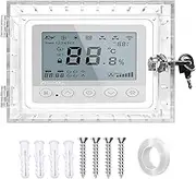 Universal Thermostat Lock Box with Key,Clear Large Thermostat Guard for Thermostat on Wall,Thermostat Guard,Thermostat Cover Fits Thermostats 15.5 H x 9.8 W x 5 D CM or Smaller (1 Set)