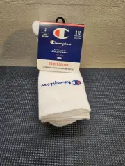 New Champion Compression Men's Mid Crew Socks 6-12 White