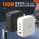 POLYBATT 140W氮化鎵GaN 極速怪獸 四孔輸出極速充電組合包 (充電頭+充電線) 附收納袋