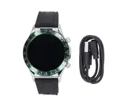 Smartwatch 1.32in IPS Screen Activity Tracker Fitness Bluetooth Smartwatch for Men Women Taped Silver Green Dial