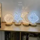 LED Crystal Table Lamp Bedside Desk Touch Dimmable Night Light USB Rechargeable