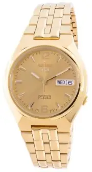 Seiko 5 Automatic Gold Tone Dial Day/Date SNKL64K1 Analog Mens Watch 30M