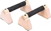 Push Up Bars for Men, Parallettes Handles, 2X Workout Equipment, Home Gym Accessories with Wooden Grips, Strength Training, Calisthenics Fitness Tool, (20cm/30cm)