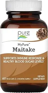Pure Essence Labs MyPure Maitake Mushroom Extract Supplement – 100% from Fruiting Bodies to Immune Support System, Stress Relief, Build Energy - Strength Booster for Men and Women (60 Capsules)