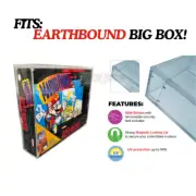 UV RESISTANT SUPER NINTENDO SNES EARTHBOUND Big Box Magnetic slide Acrylic Case