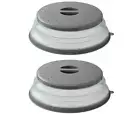 2Pcs Collapsible Microwave Splatter Cover for Food, Dishwasher-Safe, Microwav...