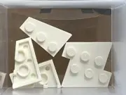 LEGO Parts - White Wedge, Plate 3 x 2 Right - No 43722 - QTY 5