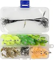 Generic Floating Soft Fishing Lure Silicone Bait with Anti Bite Steel Fishing Line Artificial Bait with Hook Wobbler for Bass Catfish Fishing Tools