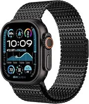 Compatible with Apple Watch Ultra 2 /Ultra 49mm Band Stainless Steel Bands for iWatch Series 10 46mm for Men Magnetic Buckle Band Compatible with Apple Watch 44mm 45mm