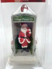 St Nicholas Square Santa Calling Phone Booth Christmas Village Figure