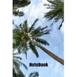 NOTEBOOK: TROPICAL PARADISE SUNSET BEACH PALM TREES GIFT 120PAGES (6