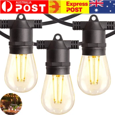 10M 10 Led Bulbs Outdoor Festoon String Lights Connectable Party Wedding Garden