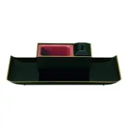 Sunmany Japanese Incense Burner Set Black Non-Slip Tray 5.0 Made in Japan